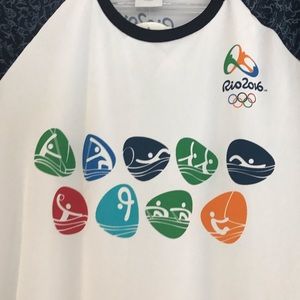 2016 Olympics in Rio, Commemorative Baseball Style Shirt, Size Medium